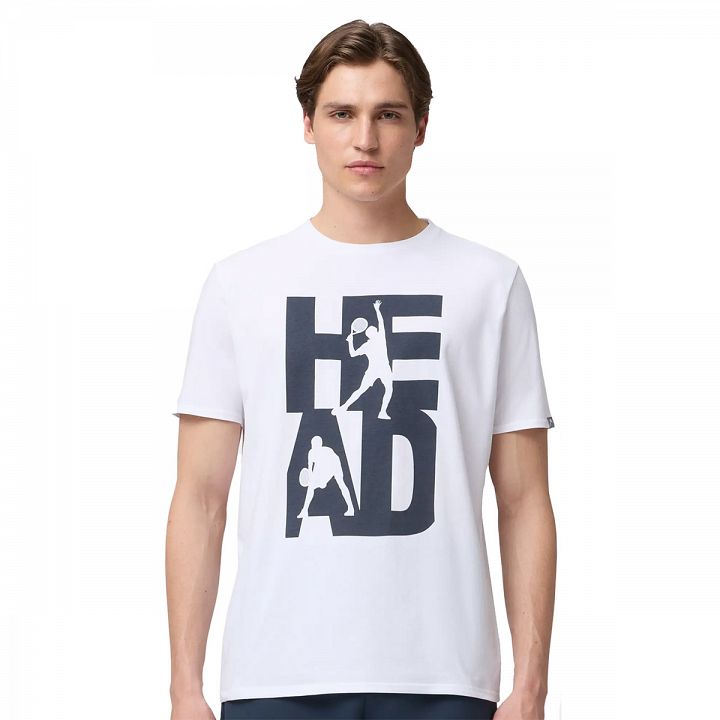 Head Vision T-Shirt White / Navy